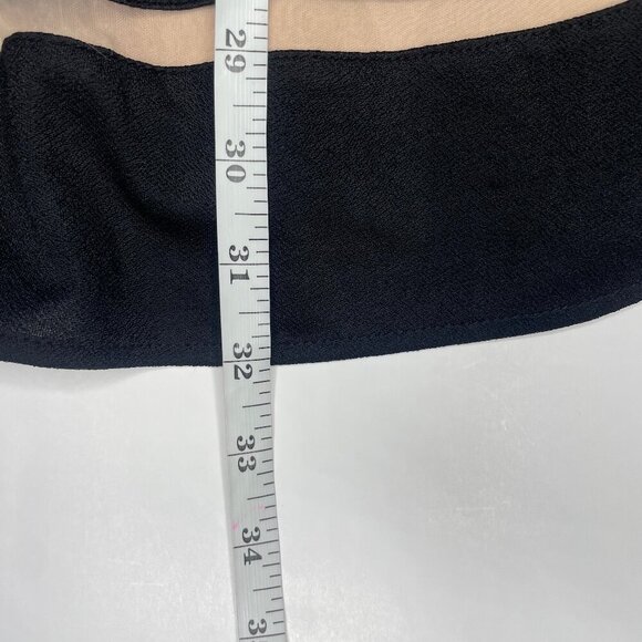 Alt. B Black & Nude Illusion Party Mini Midi Dress Size Large Occasion Event - Picture 9 of 11